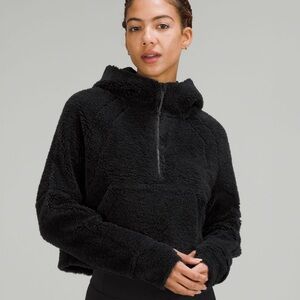 🍋Lululemon New Women's Scuba Oversized Half-zip Hoodie - Black - Size M/L ✨
